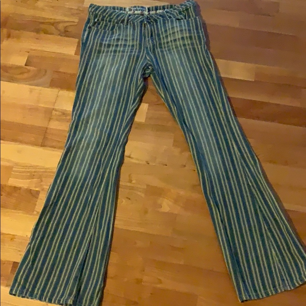 Vintage 90’s PLUGG striped flair jeans